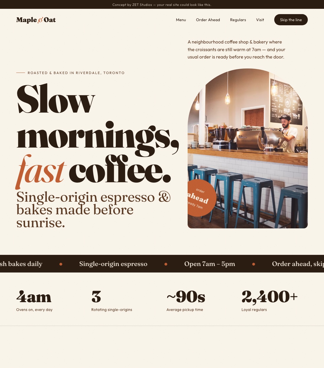 Café concept site