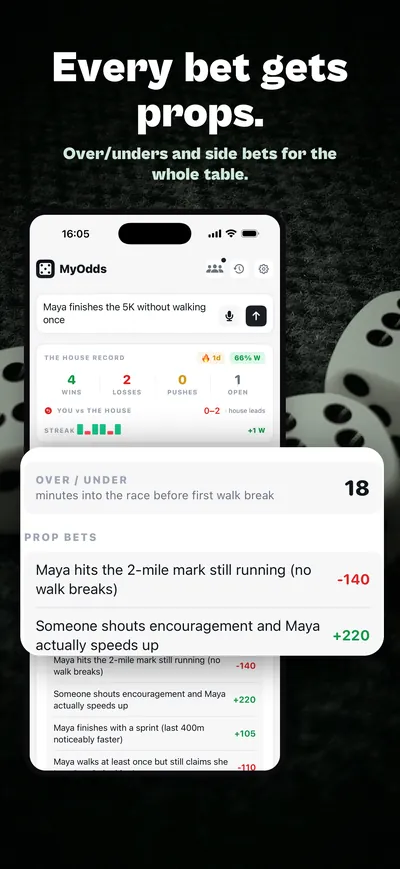MyOdds App Store screenshot 2 rendered by ZET Frame