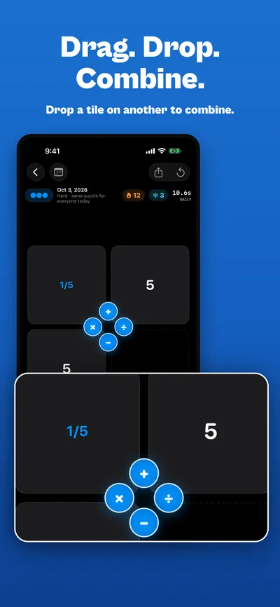 Quick Maths App Store screenshot 2 rendered by ZET Frame